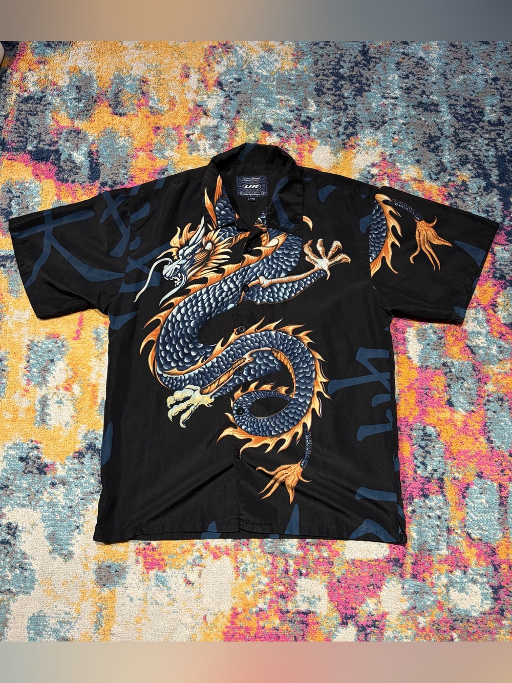 Y2K Dragon Button Up